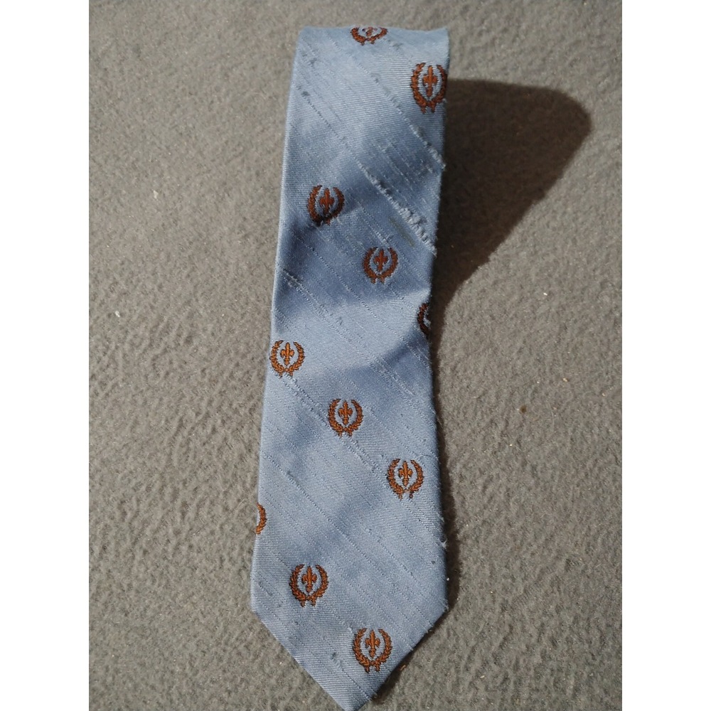 Vintage Blue Regalon Wash & Wear Necktie - 57in L/3in W